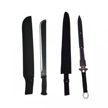 SPORT & TIMP LIBER - Set sabie si maceta, IdeallStore®, Jungle Fever, otel inoxidabil, 57.5 cm