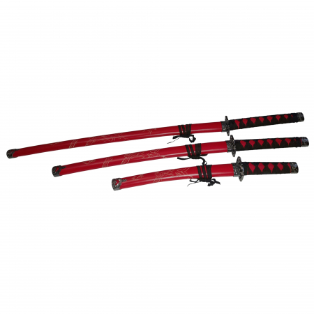 Set sabii decorative IdeallStore®, panoplie, Ninja Warrior, metal, 83 cm, teaca inclusa [2]