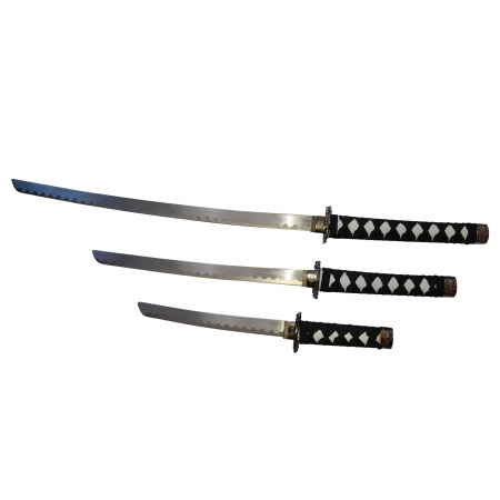 Set sabii decorative IdeallStore®, panoplie, Ninja Warrior, metal, 83 cm, teaca inclusa [7]
