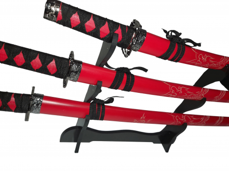Set sabii decorative IdeallStore®, panoplie, Ninja Warrior, metal, 83 cm, teaca inclusa [1]
