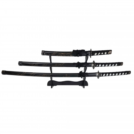 Accesorii decorative - Set sabii decorative IdeallStore®, panoplie, Ninja Warrior, metal, 83 cm, teaca inclusa