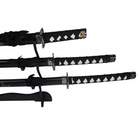 Set sabii decorative IdeallStore®, panoplie, Ninja Warrior, metal, 83 cm, teaca inclusa [3]