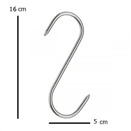 Set sase Carlige afumatoare carne , macelarie DEPOX® , 16 cm , metal [1]