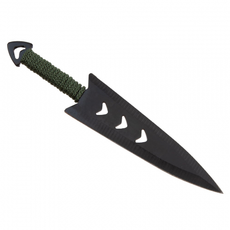 Set sase cutite de aruncat IdeallStore®, Army Fury, otel inoxidabil, 16.5 cm, negru [4]