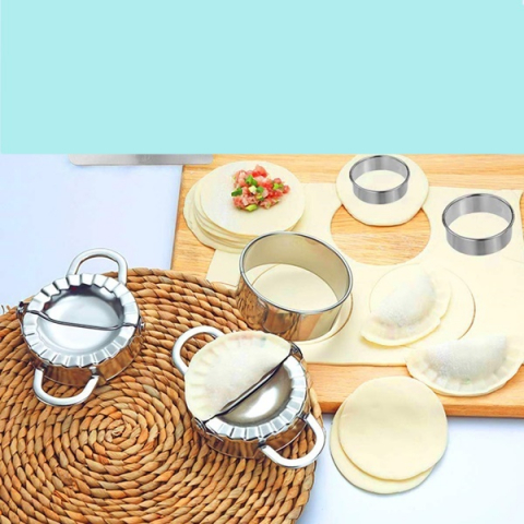 Set sase piese din inox pentru preparat coltunasi, paste, ravioli, empanadas [5]