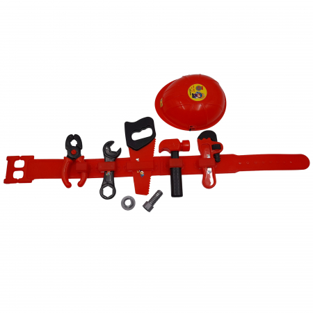Jucarii antistres - Set scule de jucarie IdeallStore®, Working Belt, plastic, 75 cm, rosu