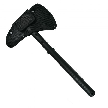 Set Topor Survivor 39 cm , Briceag de vanatoare 21 cm si Box aluminiu , IdeallStore®, negru [3]