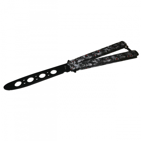 Set trei briceaguri de antrenament IdeallStore®, Scared Skulls, otel inoxidabil, multicolor [5]
