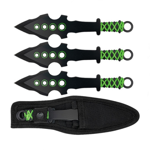 Set trei cutite de aruncare, 16.5 cm, husa inclusa, otel inoxidabil [2]