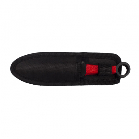Set trei cutite de aruncat IdeallStore®, Ninja Way, otel inoxidabil, negru, 17 cm, teaca inclusa [4]