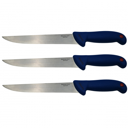 CASA SI GRADINA - Set trei cutite de bucatarie IdeallStore®, Chef's Blade, otel inoxidabil, 33 cm, albastru
