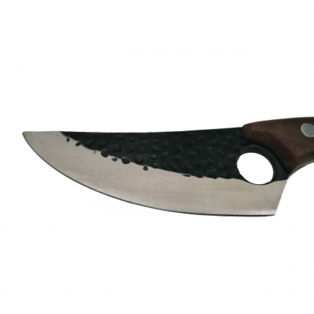 Set trei cutite macelarie IdeallStore®, lucrate manual, Cool Cook, 27.5 cm, maro, teaca inclusa [4]