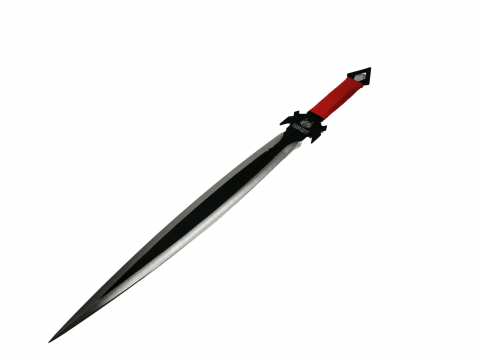Set vanatoare IdeallStore®, sabie si set trei cutite aruncat, otel inoxidabil, negru [3]