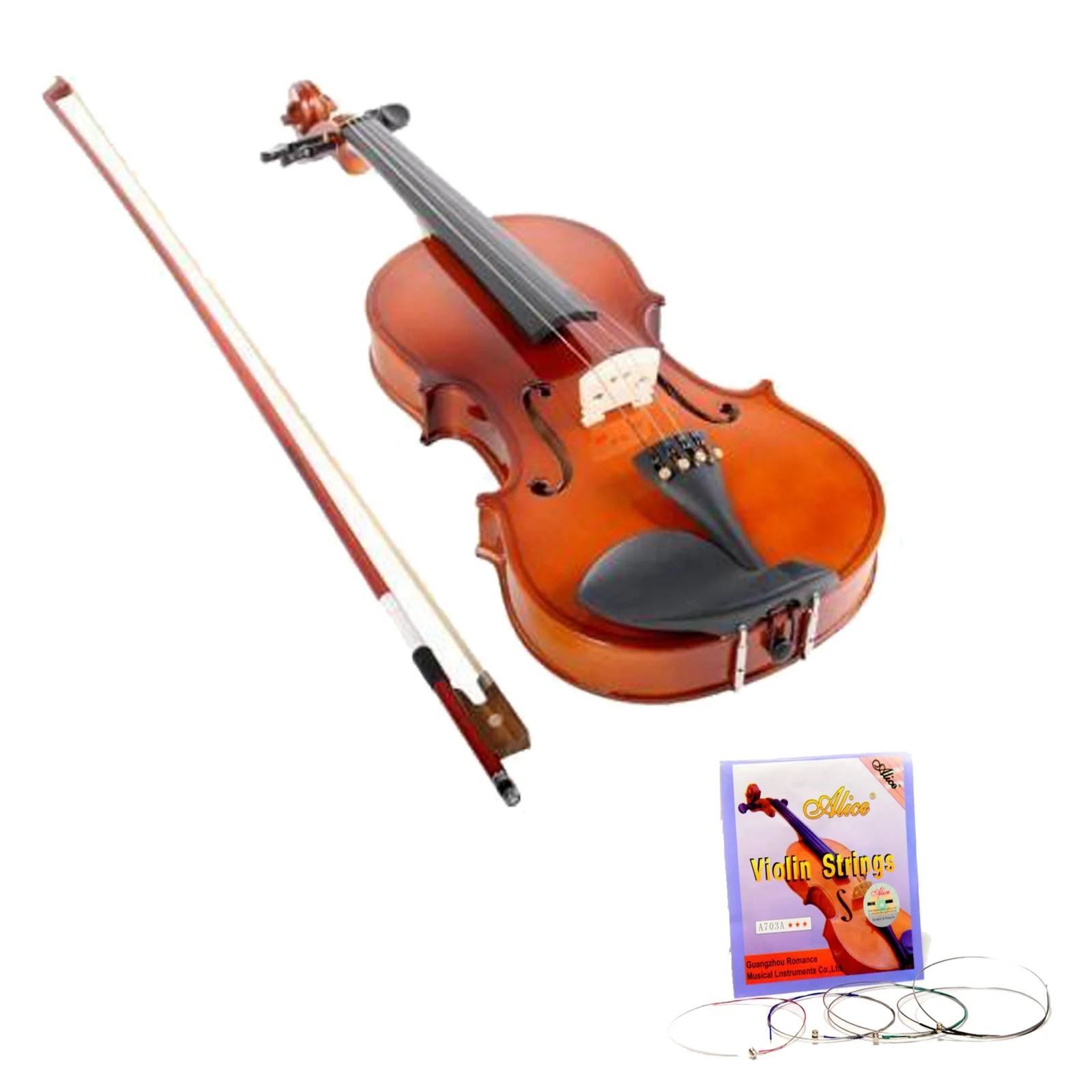 INSTRUMENTE MUZICALE - Set vioara clasica din lemn, marime 1/8, toc transport si set corzi incluse