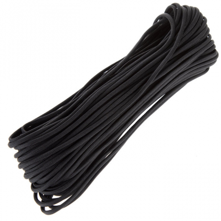 Sfoara paracord IdeallStore®, Adventure Survival, 30 metri, negru, 200 g [3]