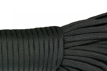 Sfoara paracord IdeallStore®, Adventure Survival, 30 metri, negru, 200 g [5]