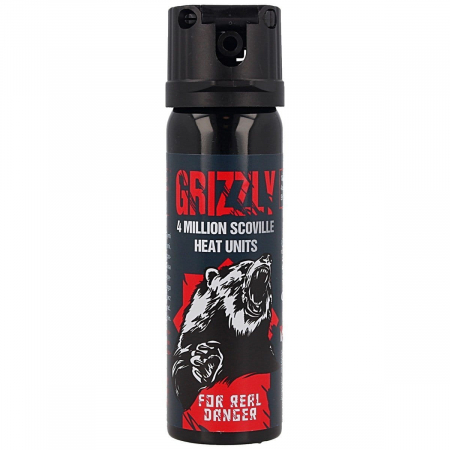 Spray autoaparare - Spray cu ardei iute IdeallStore® impotriva ursilor, Grizzly Defence, dispersant, auto-aparare, 63 ml, negru
