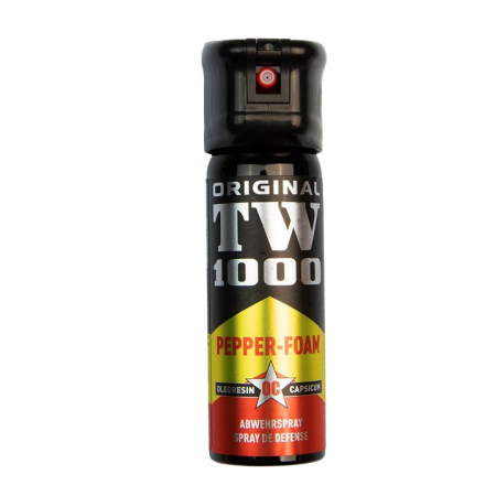 Spray autoaparare - Spray cu piper IdeallStore®, TW-1000 Foam, spuma, auto-aparare, negru, 64 ml