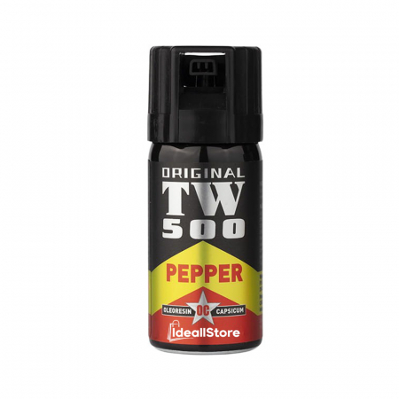 Spray autoaparare - Spray cu piper IdeallStore®, TW-500, dispersant, auto-aparare, 40 ml, negru