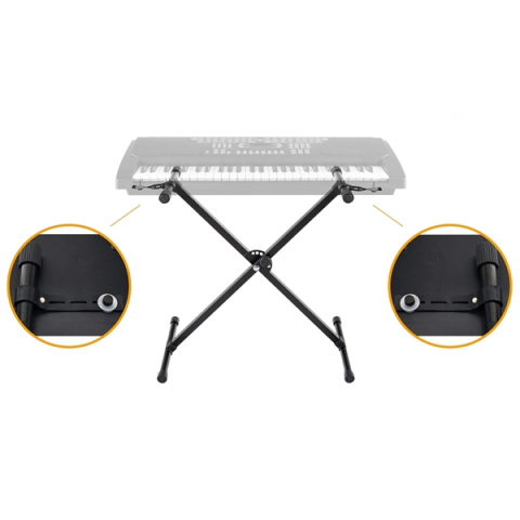 Stativ pentru Orga/Claviatura/Pian, Reglare Inaltime De La 65 cm La 96 cm, Constructie Rezistenta, Negru [1]