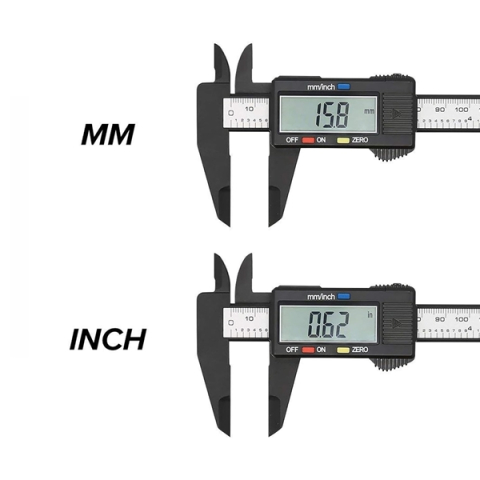 Subler digital electronic 150 mm, DEPOX®, afisaj LCD, instrument profesional de masurare precisa, negru [6]