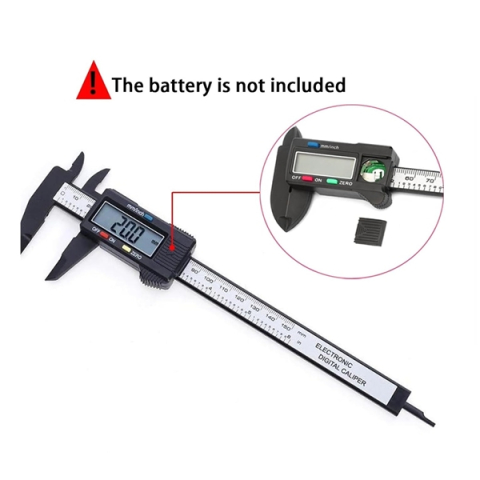 Subler digital electronic 150 mm, DEPOX®, afisaj LCD, instrument profesional de masurare precisa, negru [5]