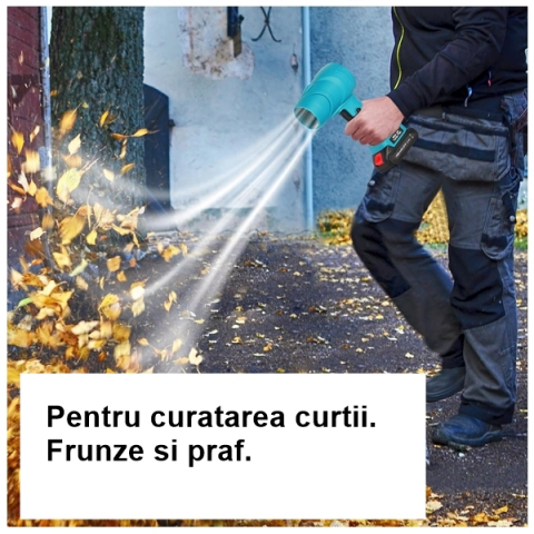 Suflanta aer portabila, indepartare apa, praf si zapada, 555 metri cubi, albastru [3]