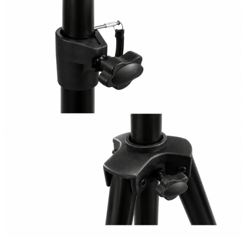 Suport Metalic Tip Trepied pentru Boxe Audio, DEPOX®, Reglabil, 150 cm, Maxim 30 Kg, Negru [3]