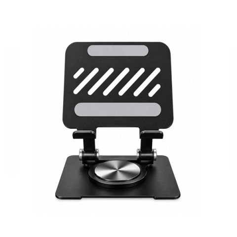 CASA SI GRADINA - Suport pliabil metalic pentru telefon și tabletă DEPOX®, rotire 360°, reglabil 180°, compatibil 10–41 cm, negru