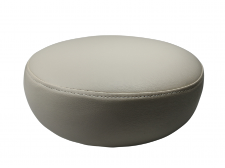 Taburet pentru scaun rotund, piele ecologica, 34 cm, bej [0]