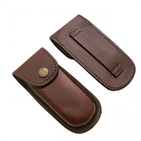 Toc tactic pentru briceaguri IdeallStore®, Tactical Cover, piele naturala, 14 cm, maro [3]
