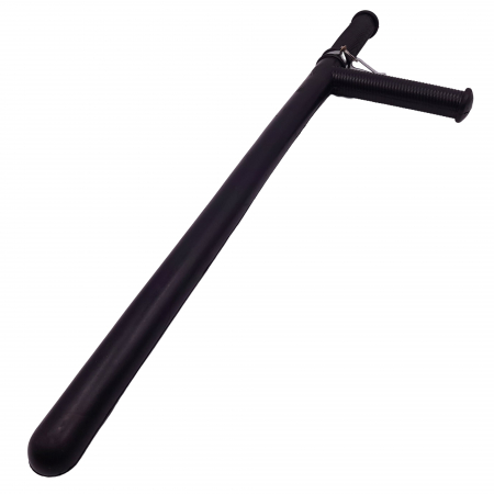 Tonfa autoaparare IdeallStore®, Police Force, cauciuc, 60 cm, negru, agatatoare inclusa [2]