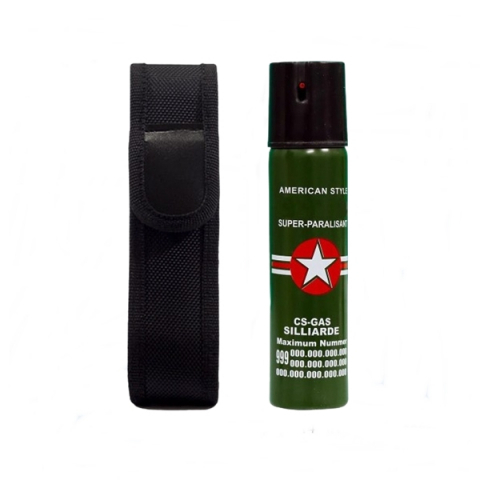 Set secure supravietuire, briceag vanatoare si spray autoaparare DEPOX®, otel inoxidabil, verde, 40 cm/34 cm/60 ml, teaca inclusa [11]