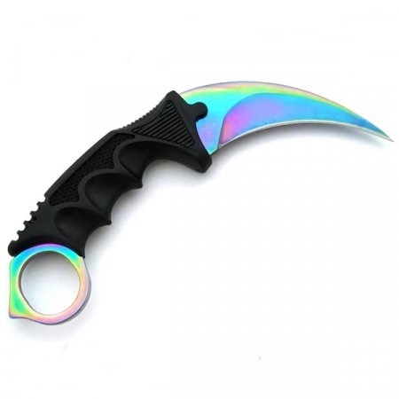 Set topor tactical, cutit karambit si spray autoaparare DEPOX®, otel inoxidabil, 40 cm/19 cm/110 ml, teaca inclusa [10]