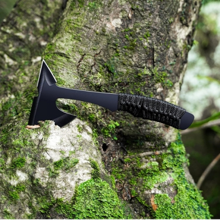Topor IdeallStore®, Black Paracord, 22.5 cm, husa inclusa [3]