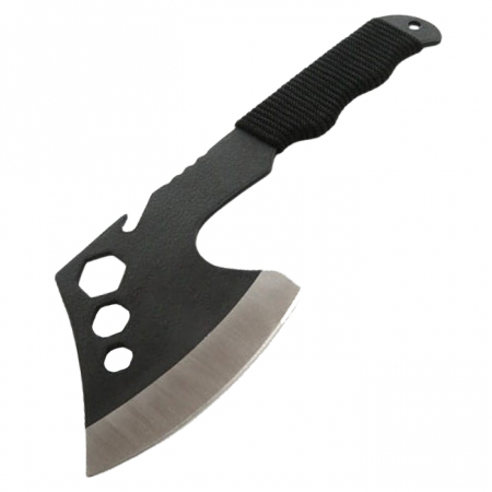 Topor Ideallstore®, Little Viking, otel inoxidabil, negru, 26 cm, teaca inclusa [1]