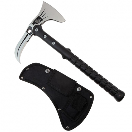 Topor camping - Topor Ideallstore®, Tactical Adventure, otel inoxidabil, argintiu, 41 cm, teaca inclusa