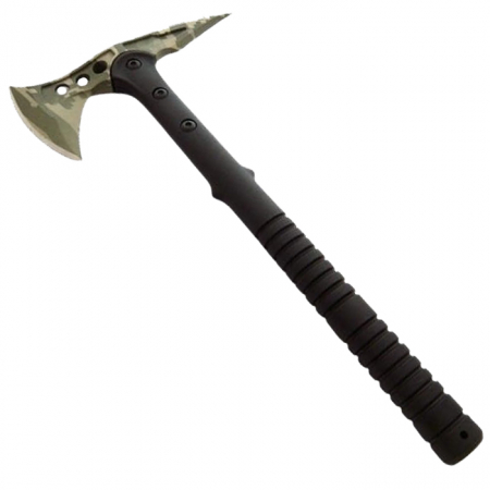 Set topor si briceag de vanatoare DEPOX®, otel inoxidabil, 40 cm/ 23 cm, verde/maro [2]