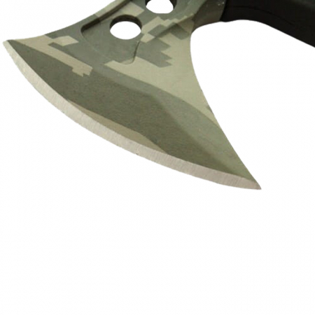Set topor si briceag de vanatoare DEPOX®, otel inoxidabil, 40 cm/ 23 cm, verde/maro [4]
