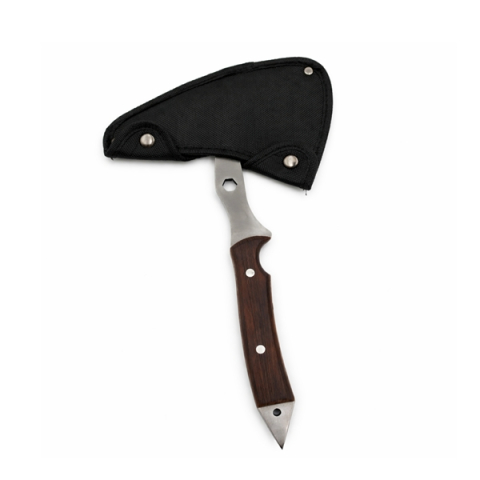 Set doua topoare multifunctionale din otel cu maner ergonomic si spargator geam, 53 cm, maro [5]