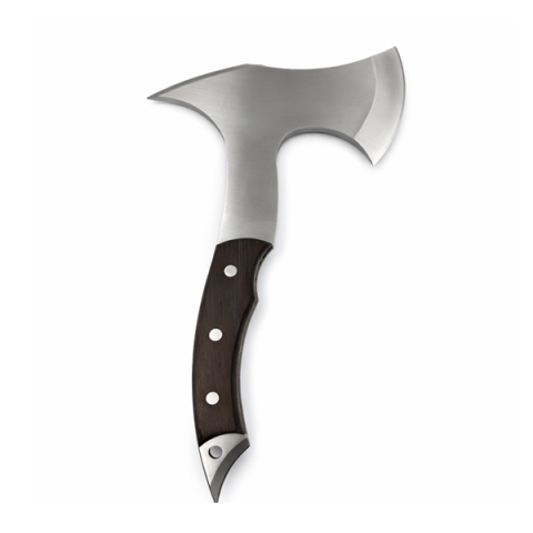 Topor multifunctional din otel cu maner ergonomic si spargator geam, 31 cm, maro [5]