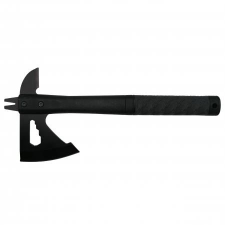 Topor Survivor IdeallStore®, Deep Impact, otel inoxidabil, negru, 33 cm, teaca inclusa [1]