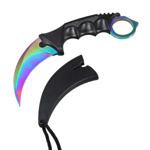 Set topor Survivor, spray paralizant si cutit karambit DEPOX®, 39 cm/110 ml/25 cm, husa inclusa [5]