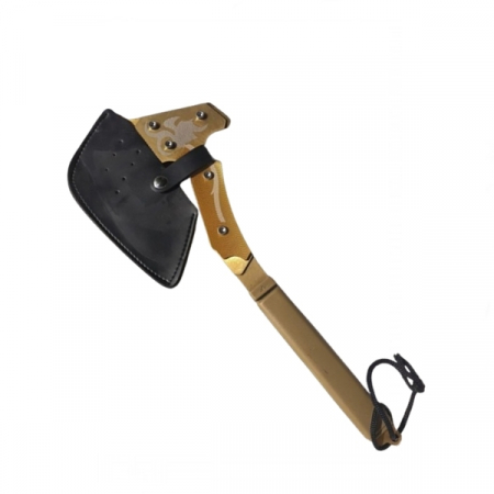 Topor survivor, IdeallStore®, Jeep Gold, 40 cm, auriu, teaca inclusa [1]