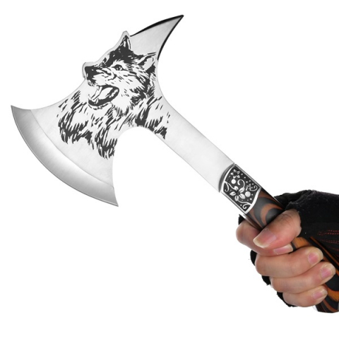 Topor vanatoare, Wolf Wood, otel inoxidabil, 33 cm, teaca inclusa [1]