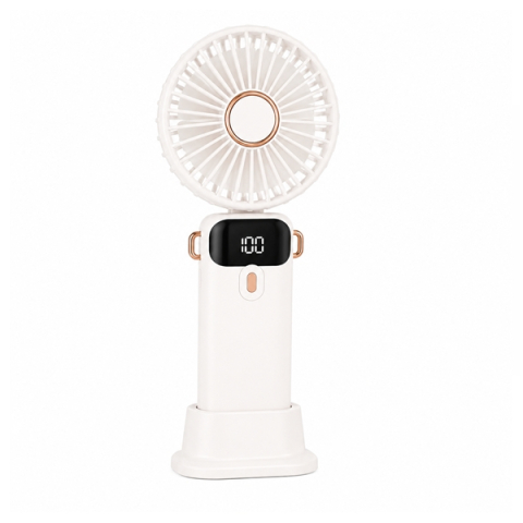 Accesori casa & gradina - Ventilator portabil USB reîncărcabil, DEPOX®, silențios cu 5 trepte de viteză, alb