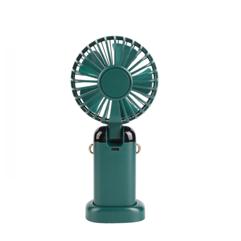 Ventilator portabil USB reîncărcabil, DEPOX®, silențios cu 5 trepte de viteză, verde [2]