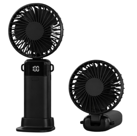 Accesori casa & gradina - Ventilator portabil USB reîncărcabil, DEPOX ,silențios cu 5 trepte de viteză, negru