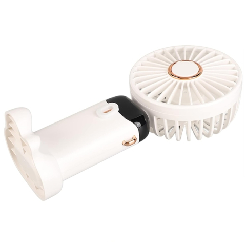 Ventilator portabil USB reîncărcabil, DEPOX®, silențios cu 5 trepte de viteză, alb [4]