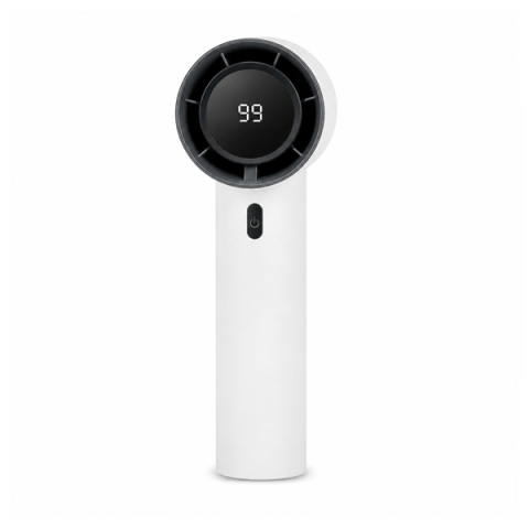 Accesori casa & gradina - Ventilator Turbo Portabil DEPOX®, 99 Viteze cu Afișaj LED – Reîncărcabil USB, alb